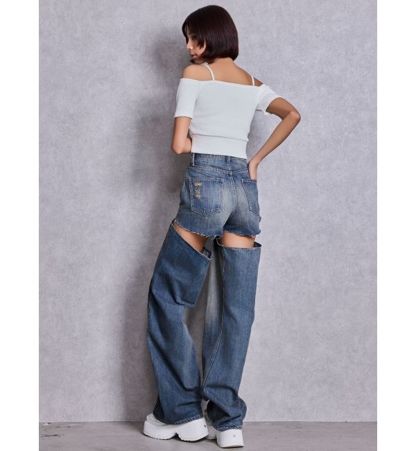 GYDA「ハーフスリーブカシュクールオフショルショートトップス」|Tシャツ・カットソー|