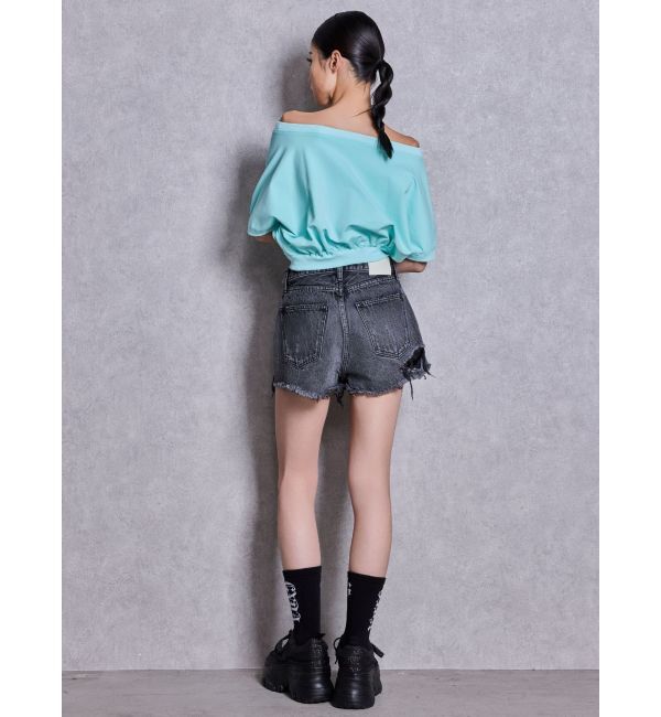 GYDA「GGエンボスオフショルトップス」|Tシャツ・カットソー|