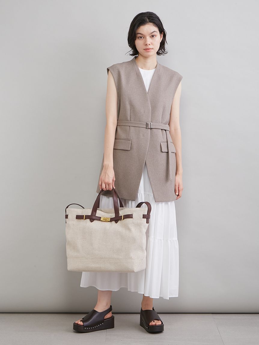 Mila Owen「ベルト付きキャンバストートバッグ」|トートバッグ|