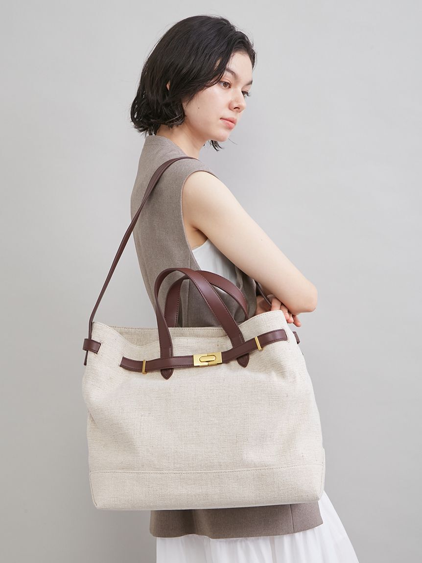 Mila Owen「ベルト付きキャンバストートバッグ」|トートバッグ|BRW