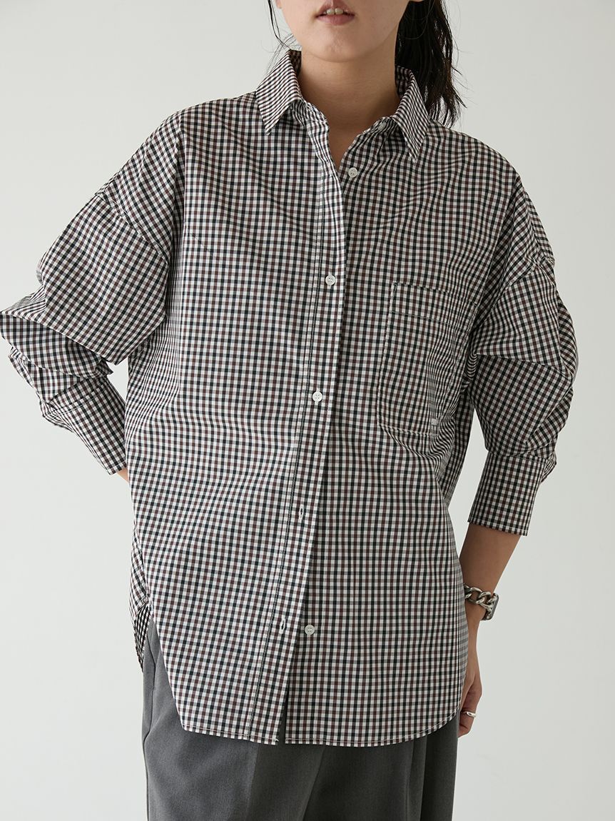 emmi atelier「emmiロゴ刺繍シャツ」|シャツ・ブラウス|CHECK