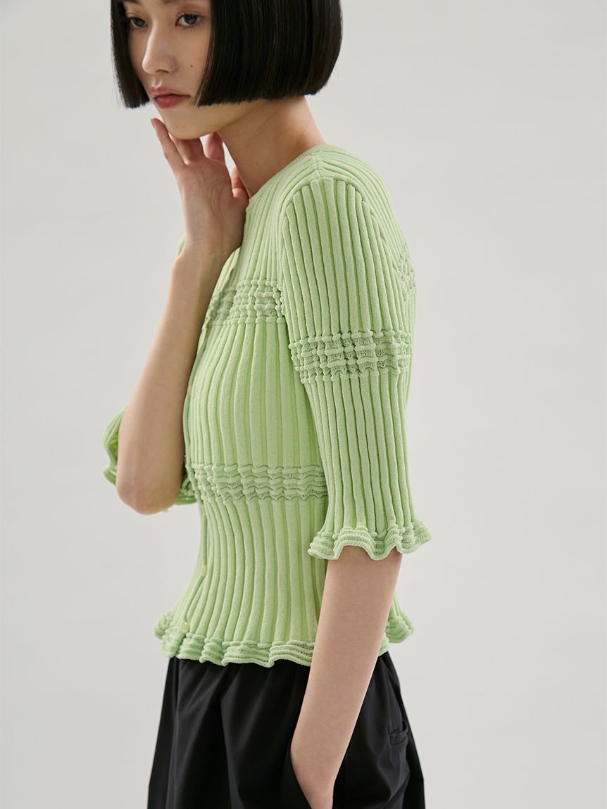 emmi atelier「2wayランダムリブニット」|ニット・セーター|