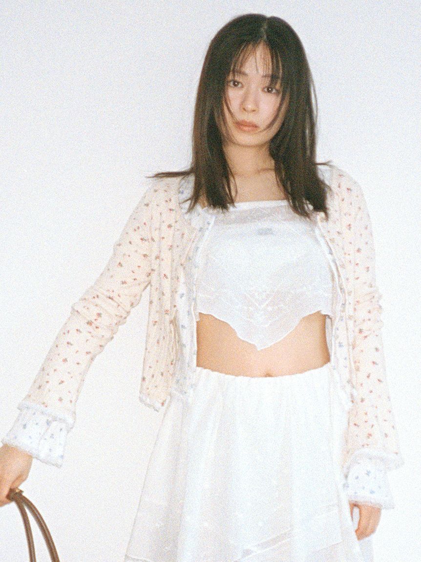 FURFUR「ミニフラワープリントカーディガン」|カーディガン|IVR