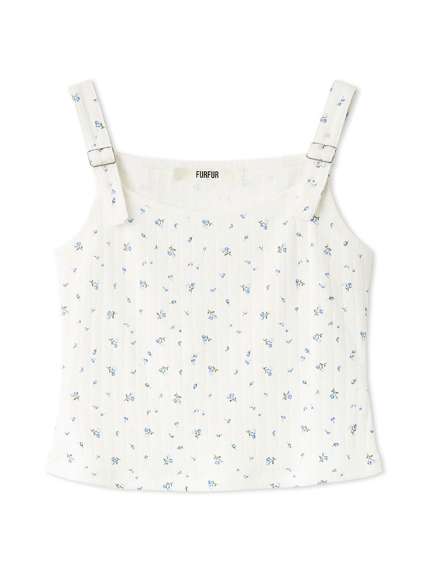 FURFUR「ミニフラワープリントタンクトップ」|タンクトップ|WHT
