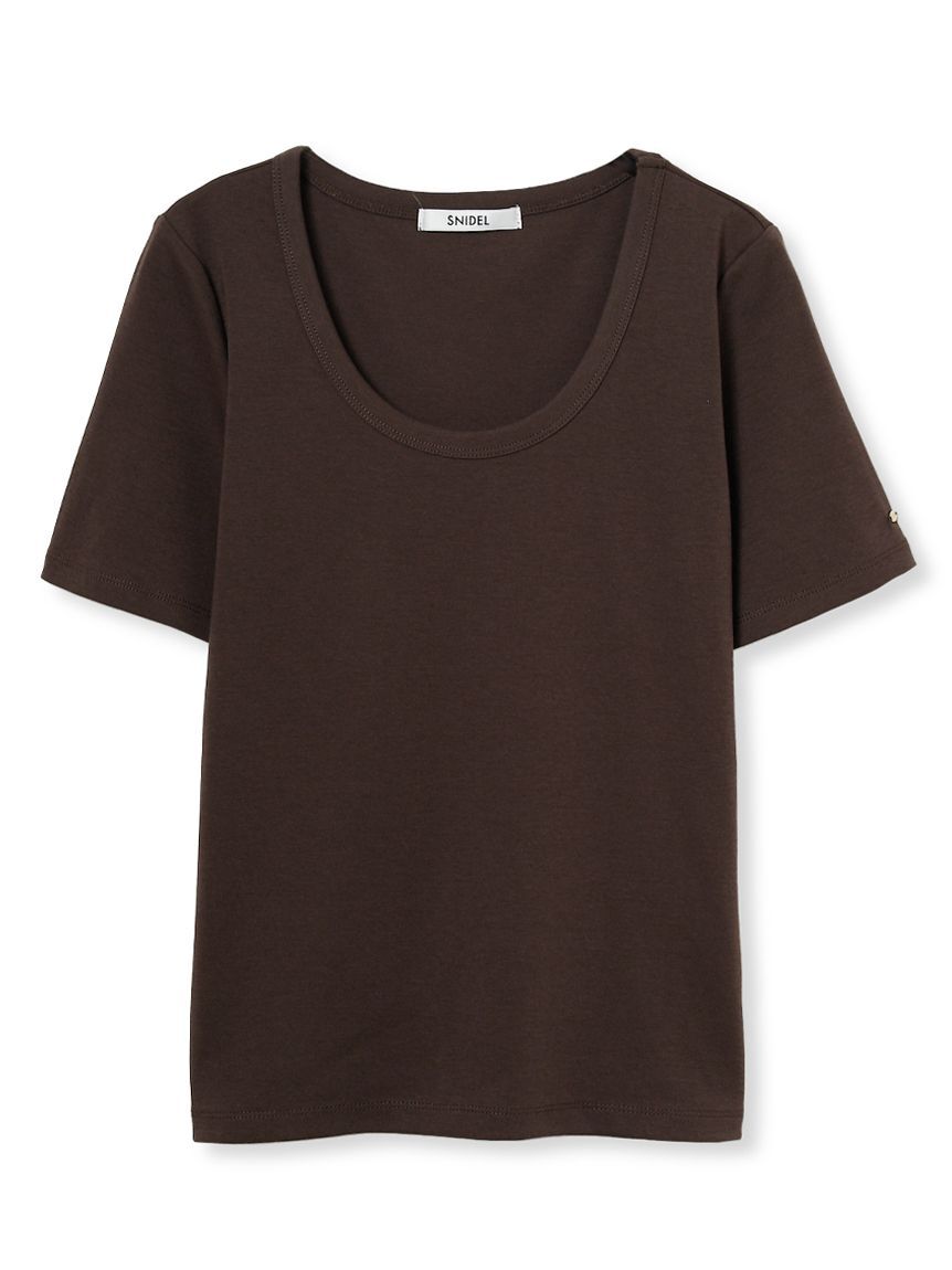 SNIDEL「UネックTシャツ」|Tシャツ・カットソー|