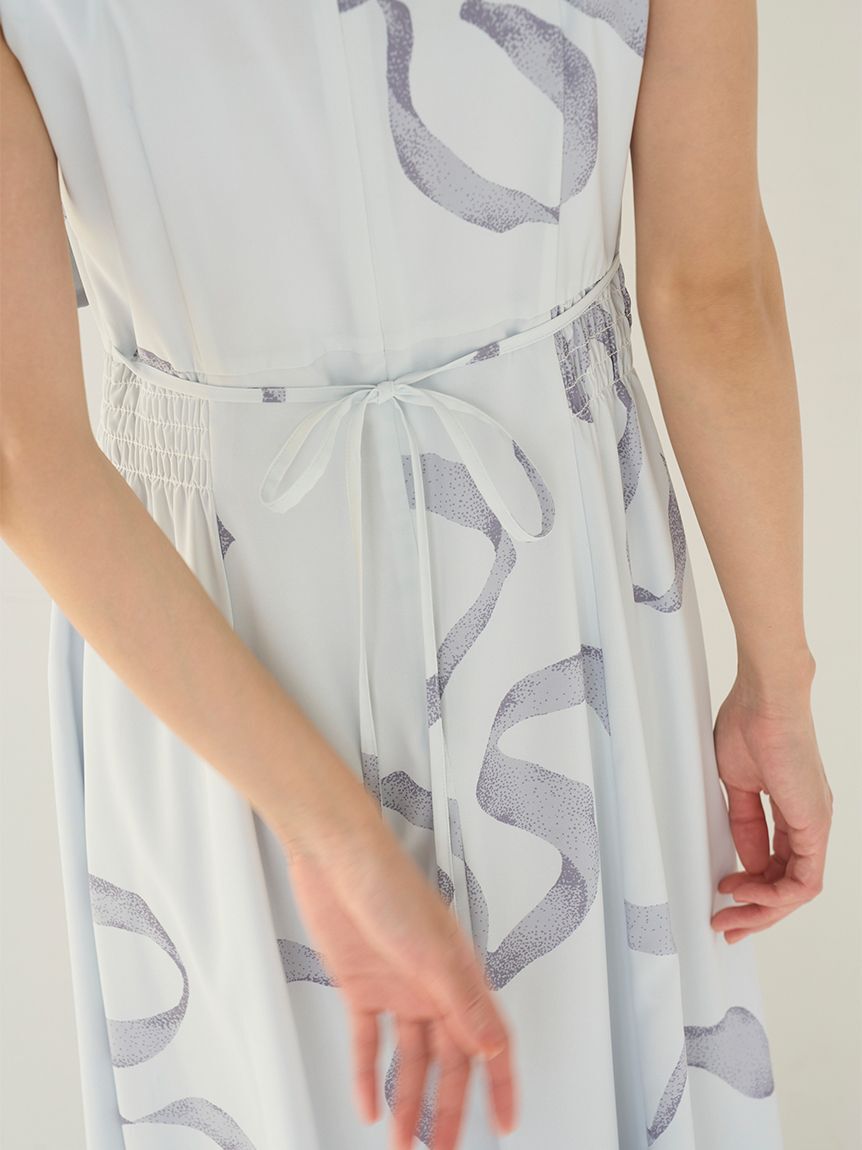 SNIDEL「【WEB限定カラーあり】リボンディテールカーデセットワンピース」|ワンピース|