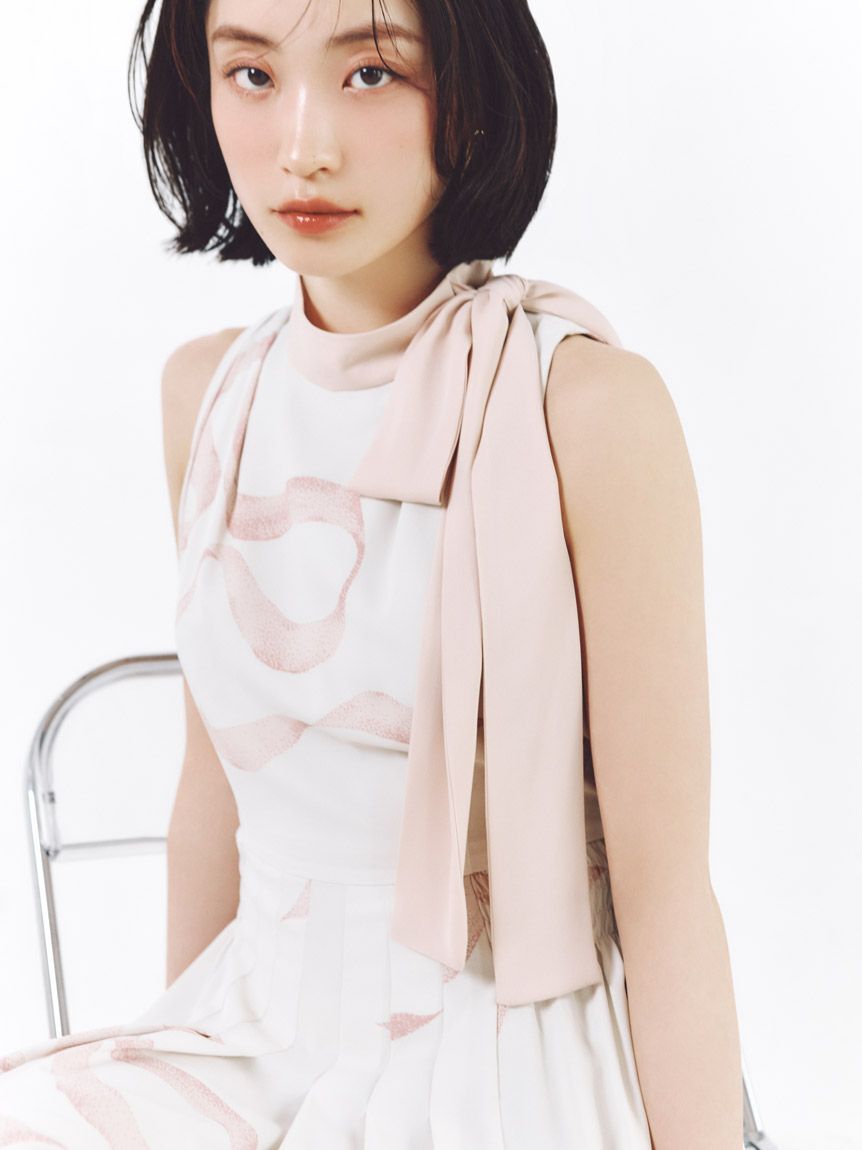 SNIDEL「【WEB限定カラーあり】リボンディテールカーデセットワンピース」|ワンピース|