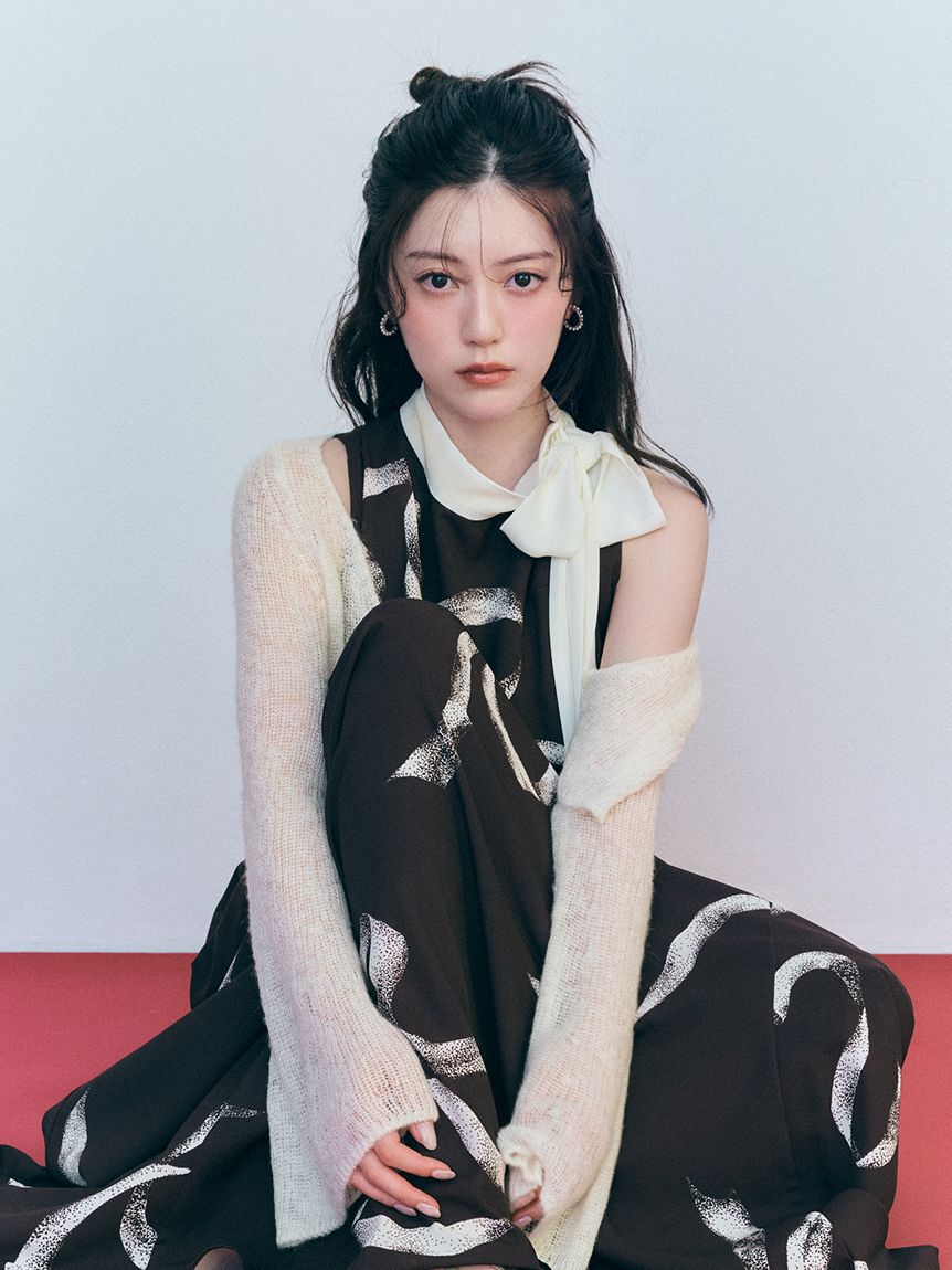 SNIDEL「【WEB限定カラーあり】リボンディテールカーデセットワンピース」|ワンピース|