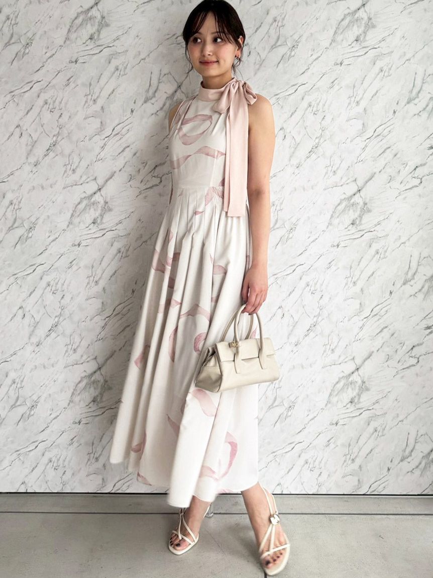 SNIDEL「【WEB限定カラーあり】リボンディテールカーデセットワンピース」|ワンピース|