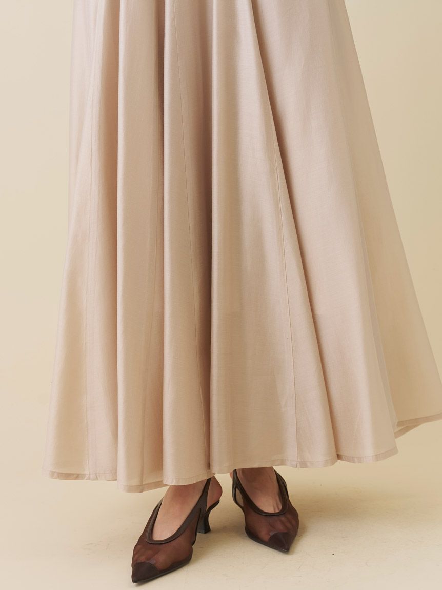 SNIDEL「ハートネックシアーフレアコンビワンピース」|ワンピース|