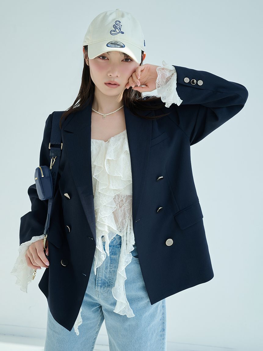 SNIDEL「【LUMISHADE】UVダブルジャケット」|テーラードジャケット|