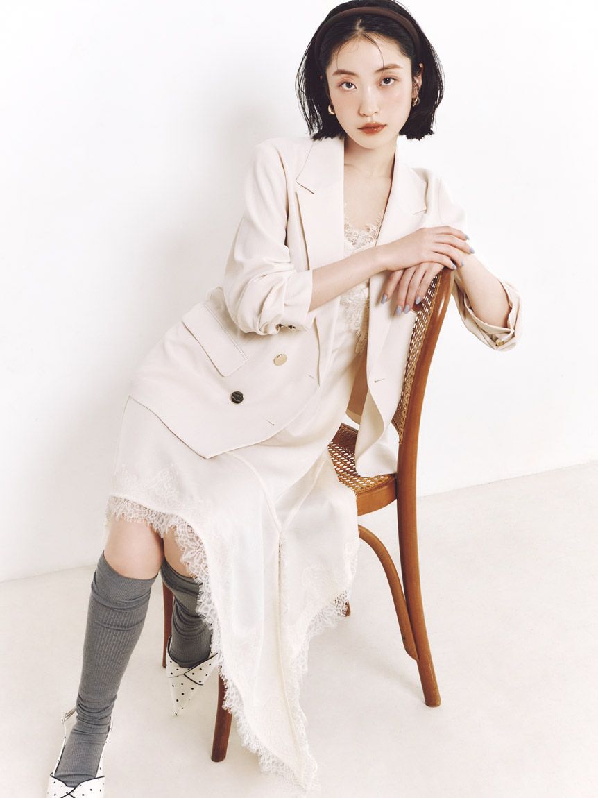 SNIDEL「【LUMISHADE】UVダブルジャケット」|テーラードジャケット|