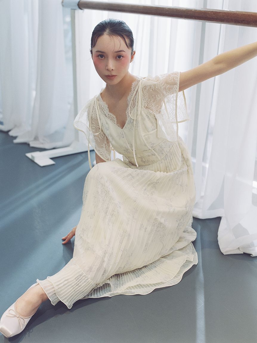 SNIDEL「【Chacott】コラボフラワーレースワンピース」|ワンピース|