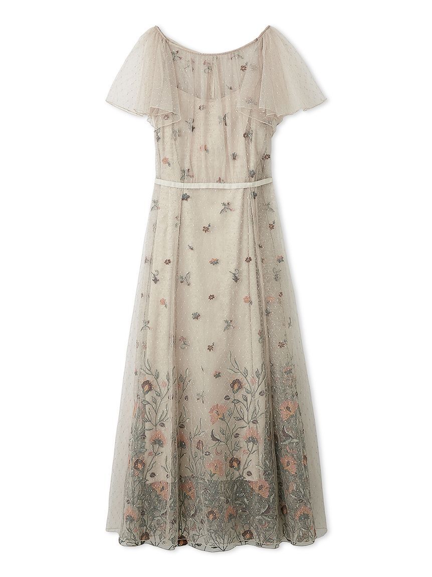 FRAY I.D「フラワーエンブロイダリーチュールレイヤードドレス」|ドレス|GBEG