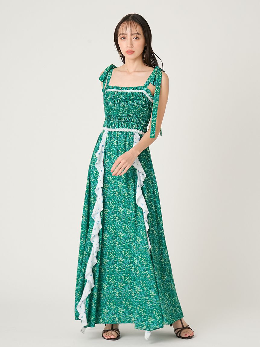 FRAY I.D「【FRAY I.D MADE WITH LIBERTY FABRIC】ラッフルキャミソールドレス」|ドレス|