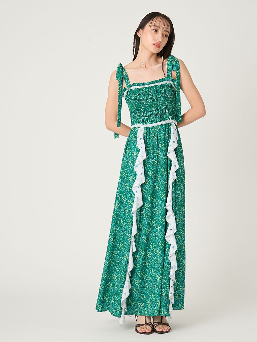 FRAY I.D「【FRAY I.D MADE WITH LIBERTY FABRIC】ラッフルキャミソールドレス」|ドレス|