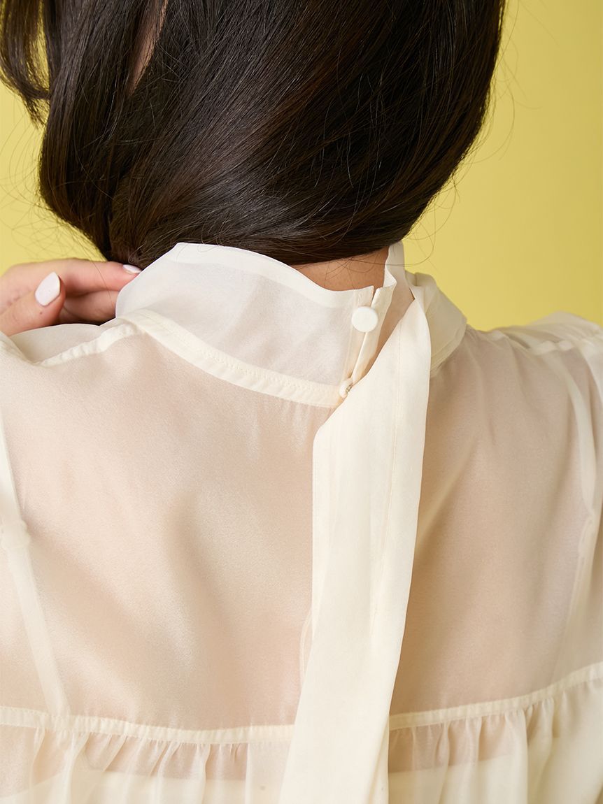 LILY BROWN「オーガンザボウタイブラウス」|シャツ・ブラウス|