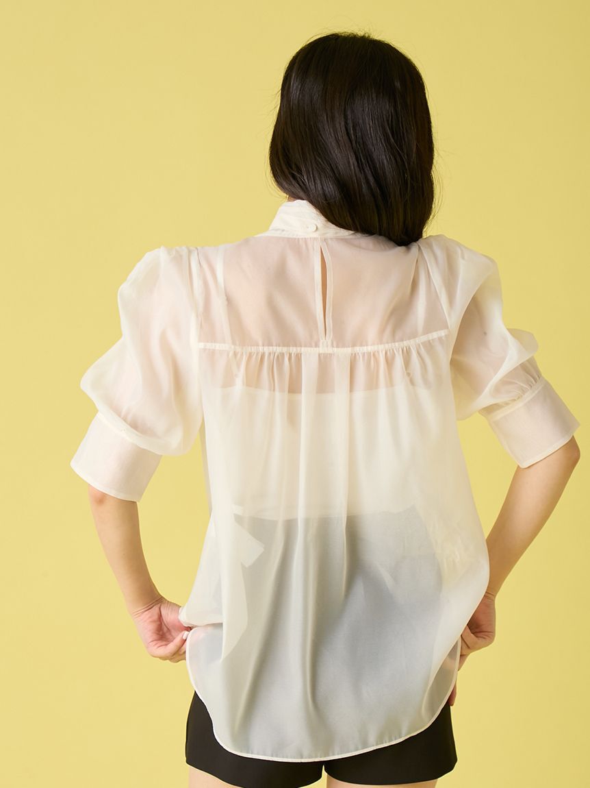 LILY BROWN「オーガンザボウタイブラウス」|シャツ・ブラウス|