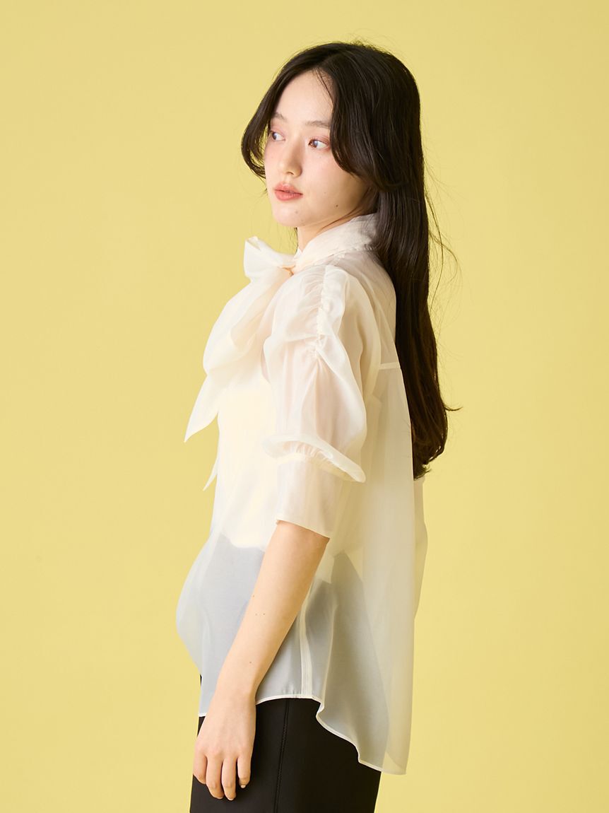 LILY BROWN「オーガンザボウタイブラウス」|シャツ・ブラウス|