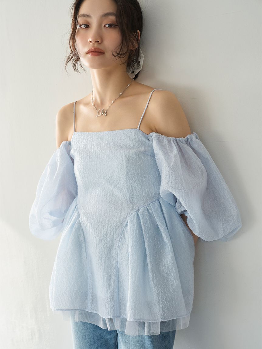 LILY BROWN「3wayペプラムジャガードブラウス」|シャツ・ブラウス|LBLU