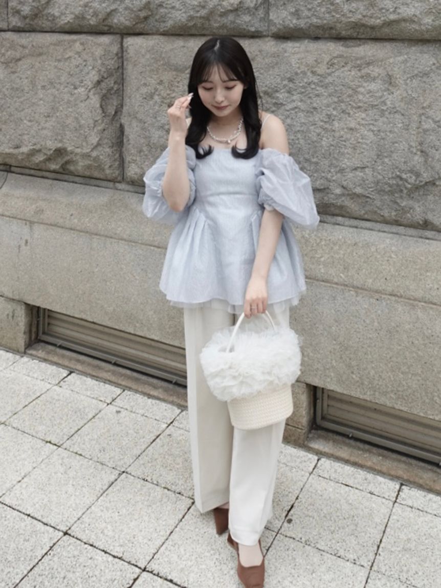 LILY BROWN「3wayペプラムジャガードブラウス」|シャツ・ブラウス|