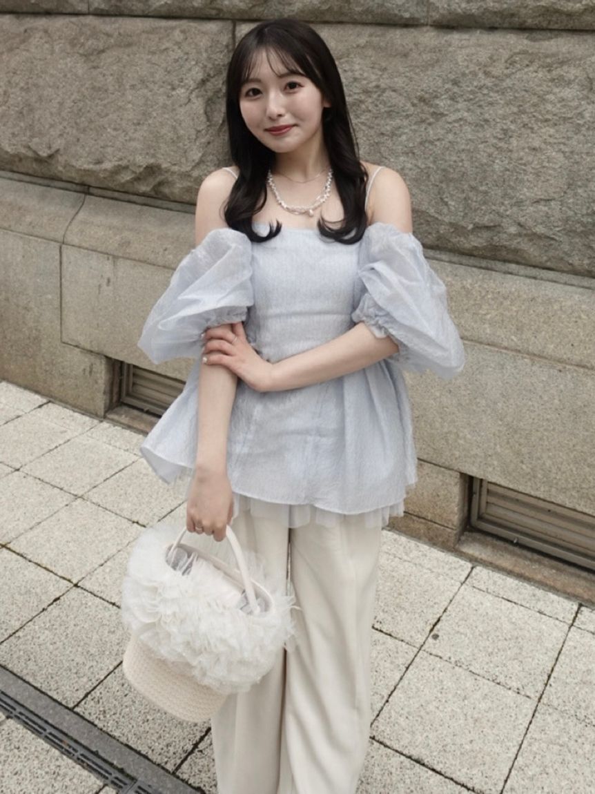 LILY BROWN「3wayペプラムジャガードブラウス」|シャツ・ブラウス|