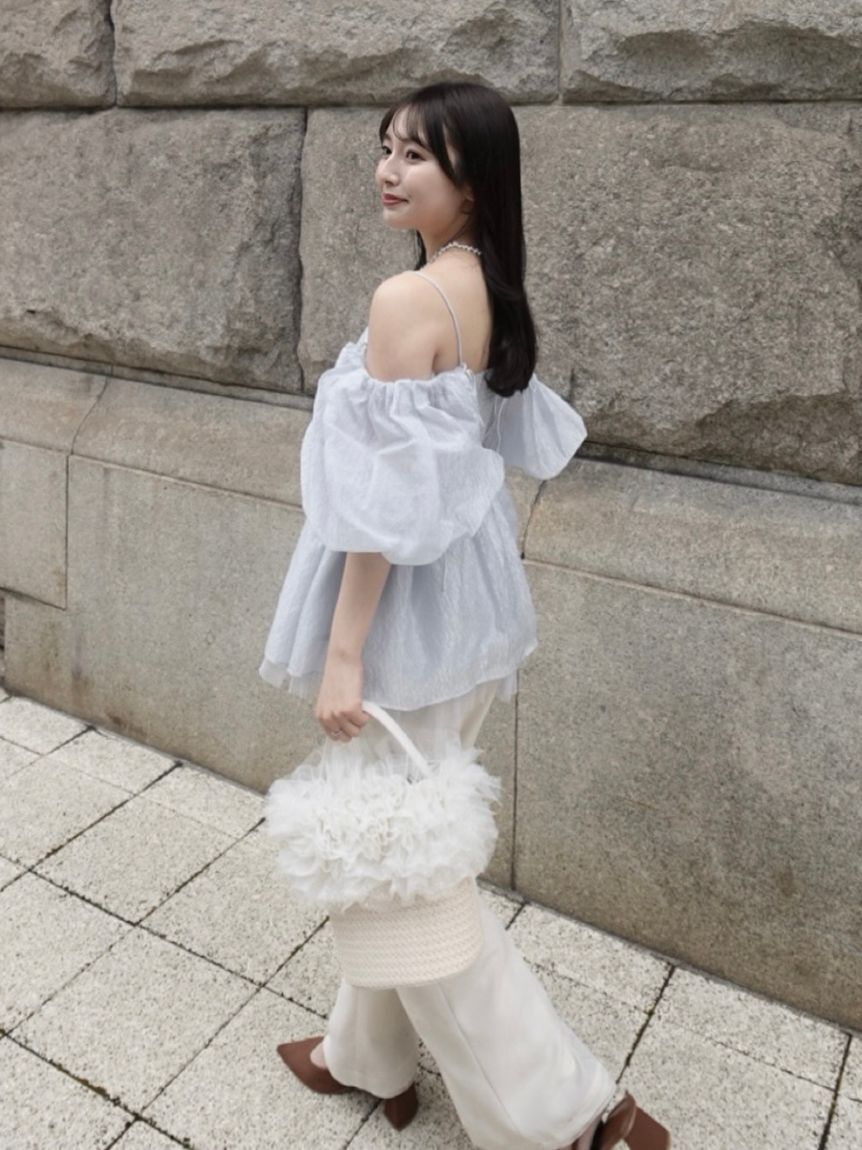 LILY BROWN「3wayペプラムジャガードブラウス」|シャツ・ブラウス|