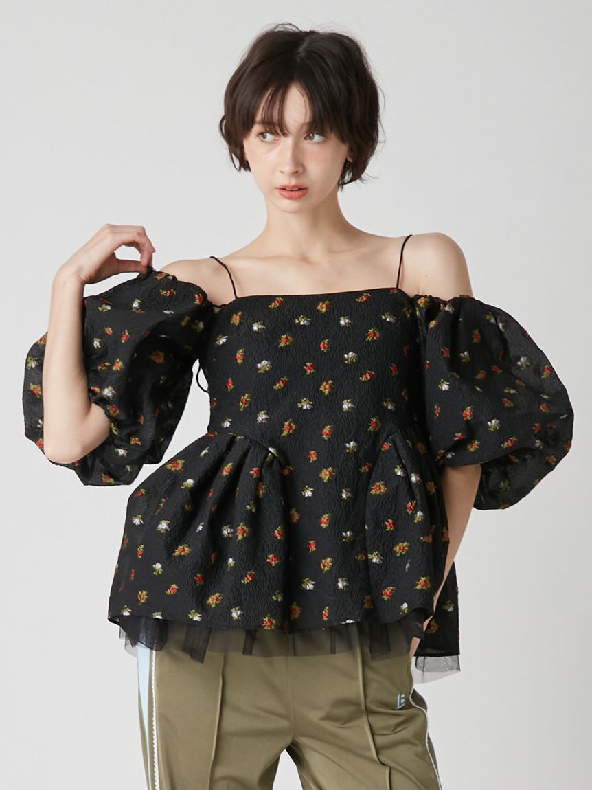 LILY BROWN「3wayペプラムジャガードブラウス」|シャツ・ブラウス|