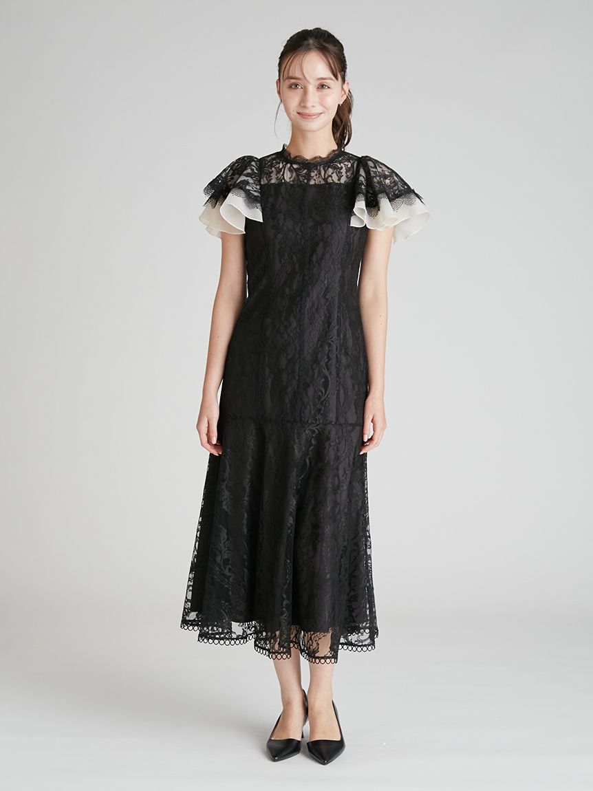 CELFORD「フレアスリーブレースマーメイドドレス」|ドレス|