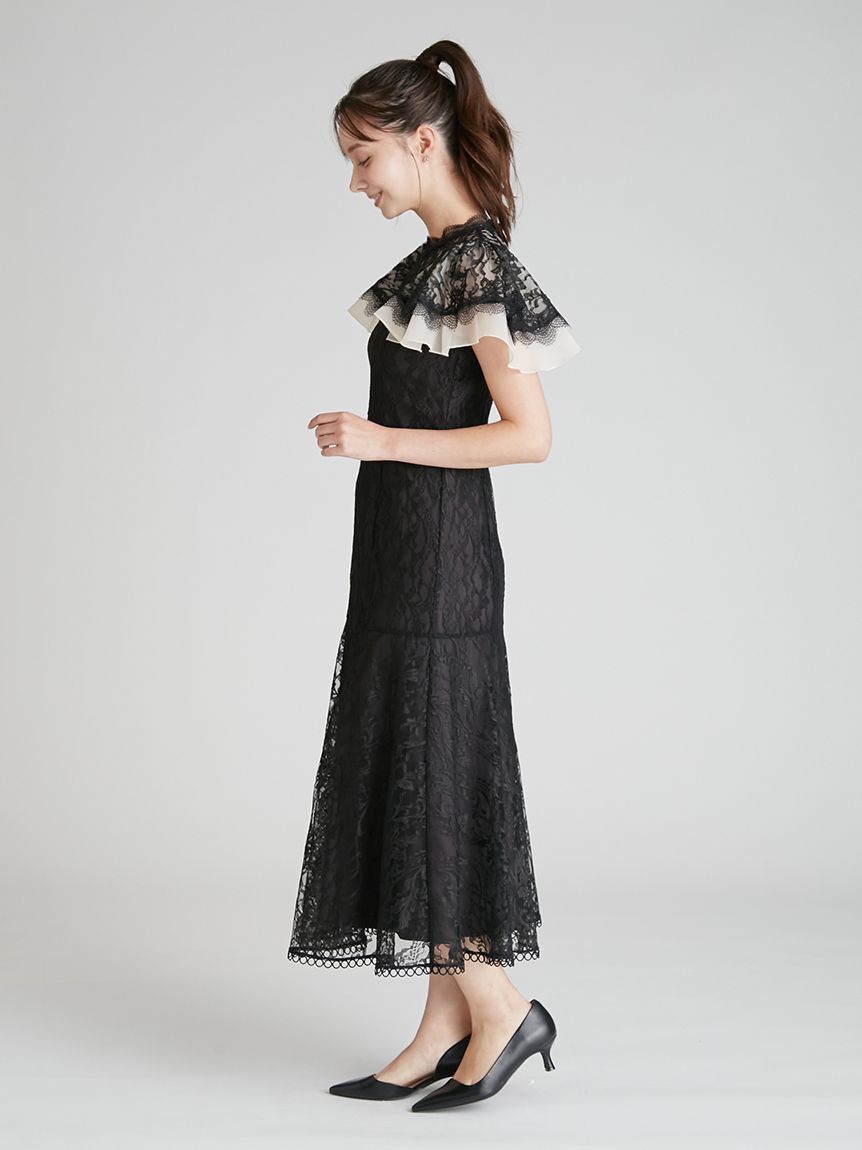 CELFORD「フレアスリーブレースマーメイドドレス」|ドレス|