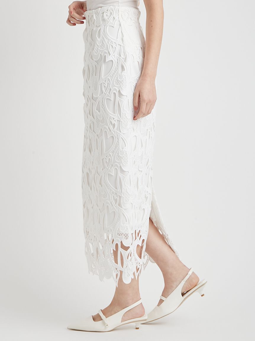 CELFORD「【WEB限定サイズ】ハートレースタイトスカート」|スカート|