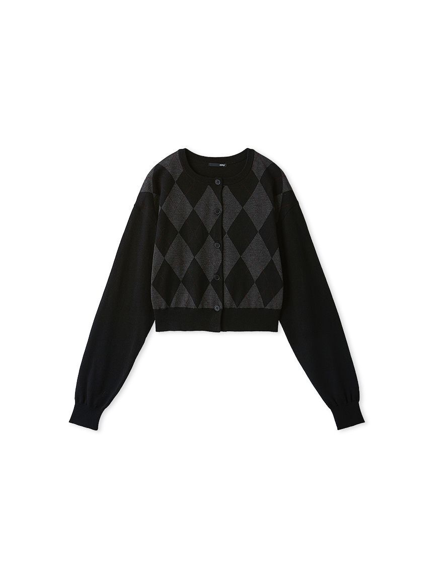 styling/「アーガイルニットカーディガン」|カーディガン|BLK