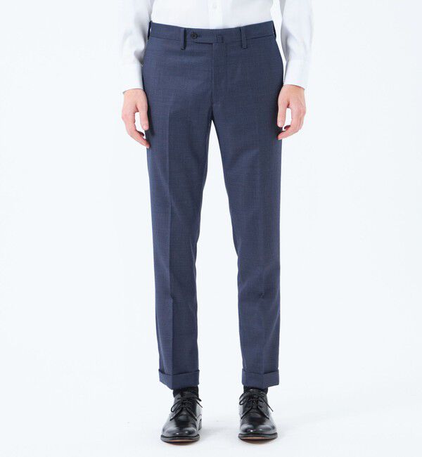 MACKINTOSH PHILOSOPHY「トロッター トラウザーズ#108 ウール混グレンチェック」|スラックス|