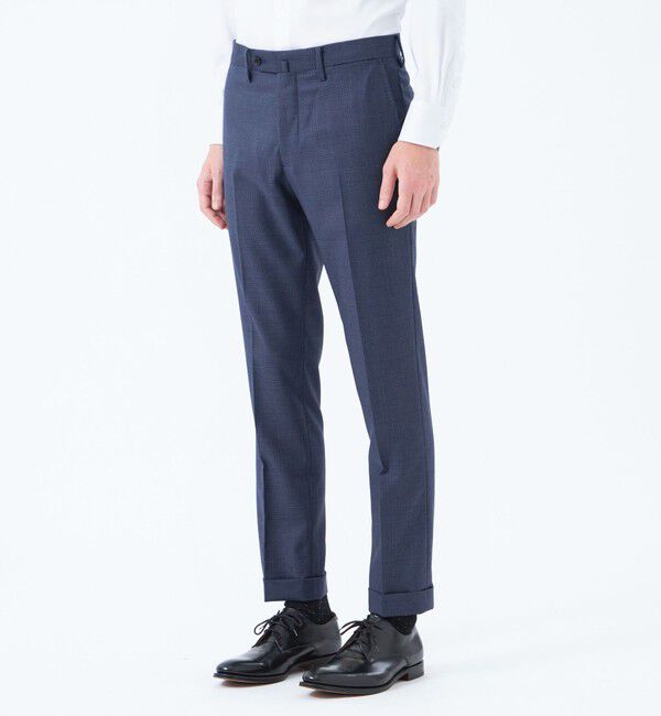 MACKINTOSH PHILOSOPHY「トロッター トラウザーズ#108 ウール混グレンチェック」|スラックス|