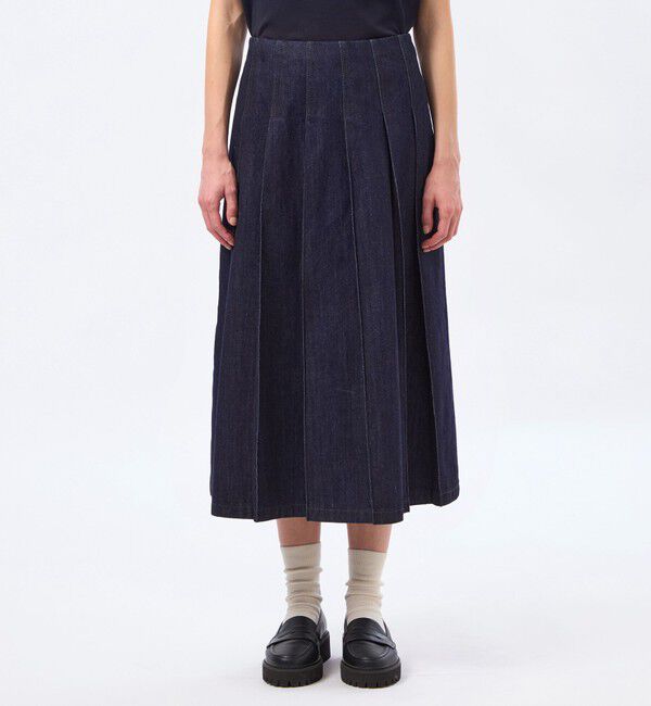 MACKINTOSH PHILOSOPHY「【LEE4月号/蛯原友里さん着用】コットンデニムプリーツスカート」|スカート|