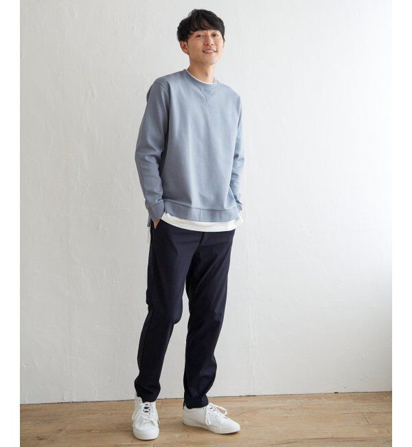 ikka「【抗菌防臭】GOKU楽ダンボールフェイクプルオーバー」|パーカー|