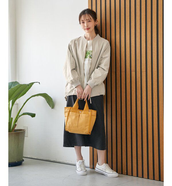 ikka「ミドル丈リブブルゾン」|ブルゾン・スタジャン|