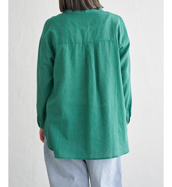 Lbc with Life「リネンコットンバンドカラーシャツ」|シャツ・ブラウス|