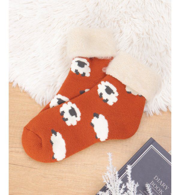 Lbc with Life「裏起毛 ソックスシープ」|その他|オレンジ