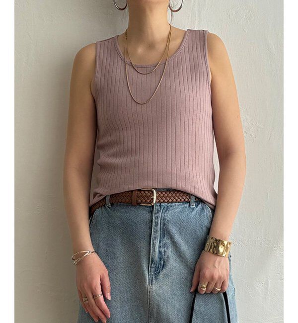 Lbc with Life「USコットン針抜きタンクトップ」|キャミソール|