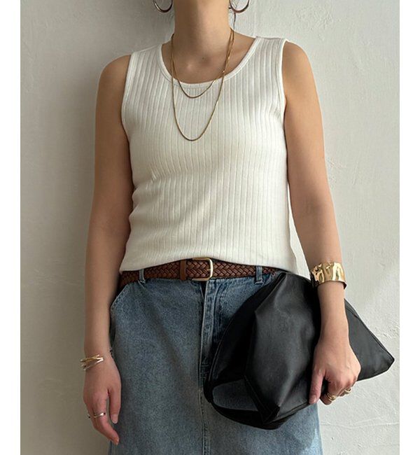 Lbc with Life「USコットン針抜きタンクトップ」|キャミソール|