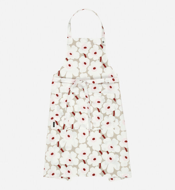 Marimekko「【日本限定】Mini Unikko エプロン」|その他|ﾎﾜｲﾄ&times;ﾗｲﾄｸﾞﾚｰ