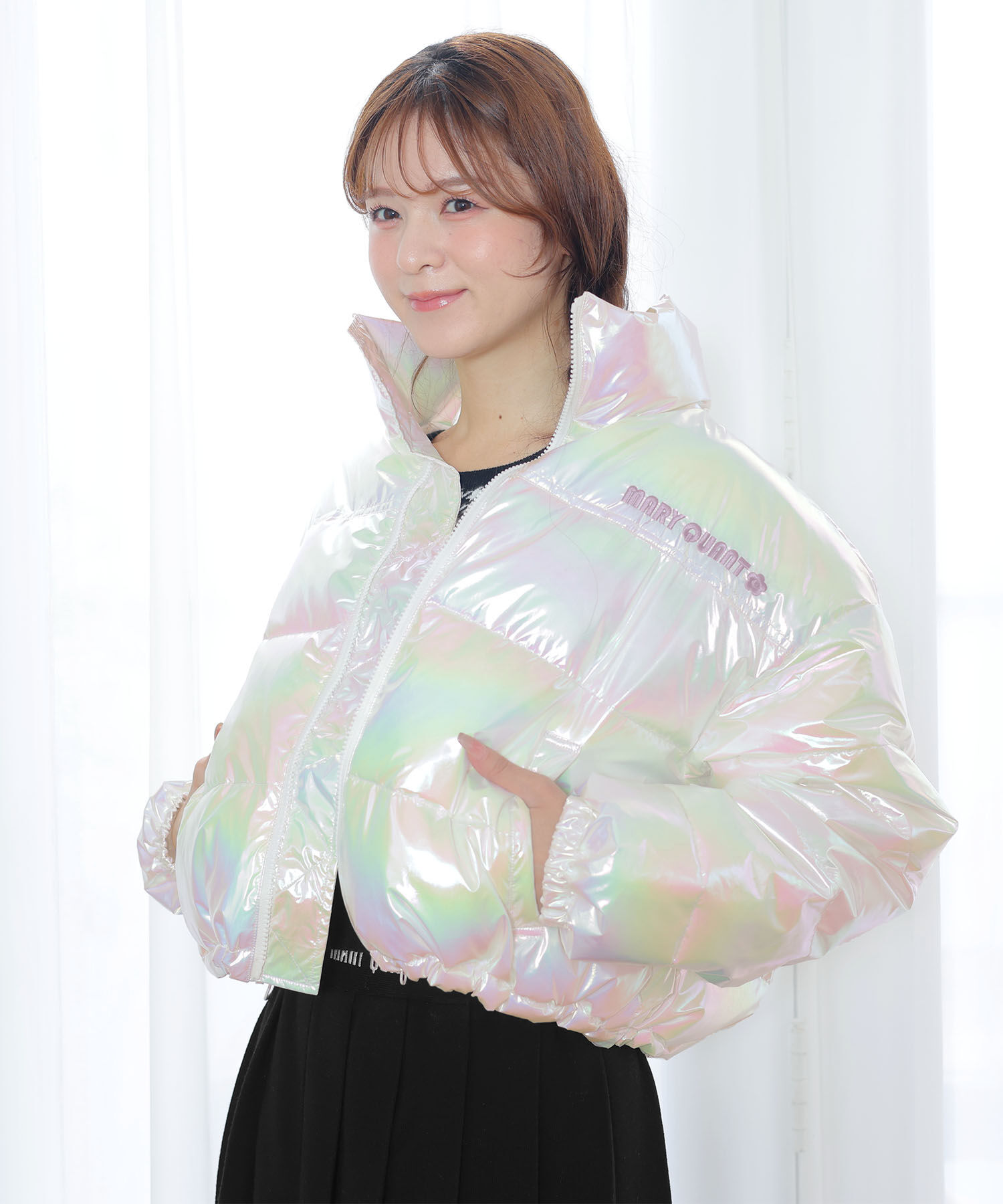 MARY QUANT「パデッドクロップド ブルゾン」|ダウン|オーロラホワイト