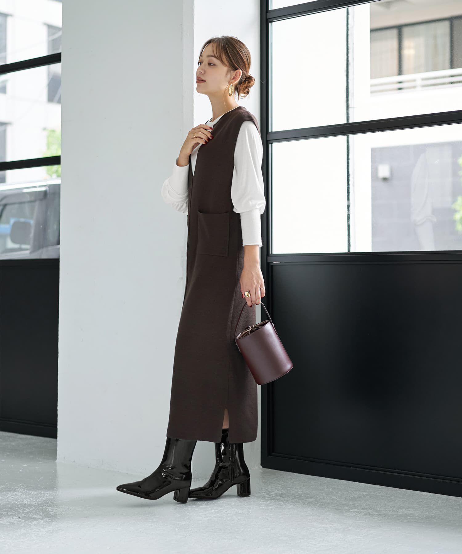 STYLE DELI「３シーズンコットン混紡◆ポケットジャンパースカート」|ジャンパースカート|