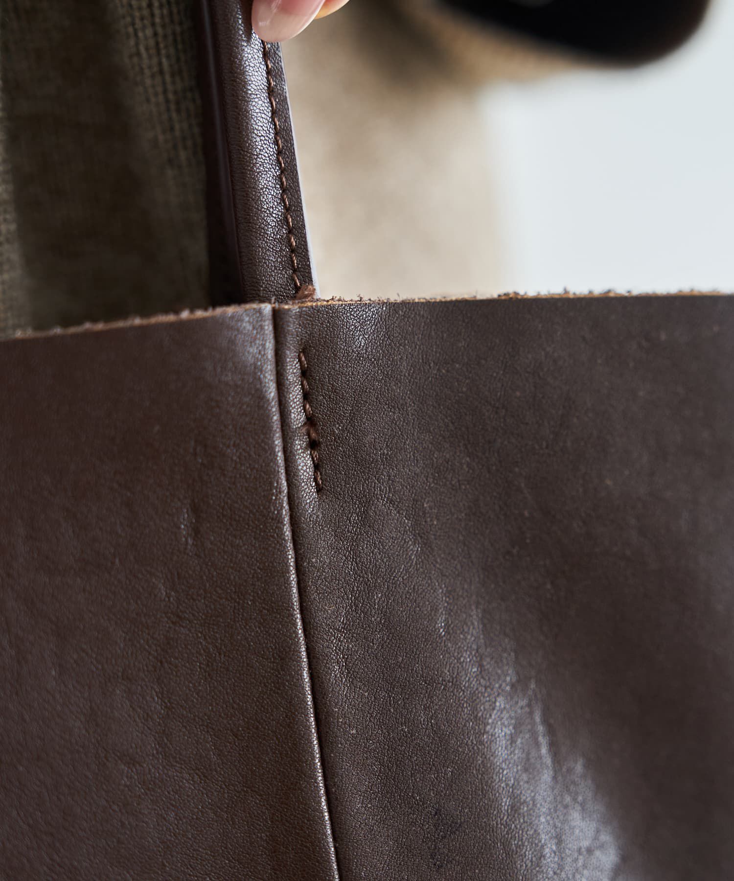 STYLE DELI「本革切りっぱなしバケツトートバッグ」|トートバッグ|