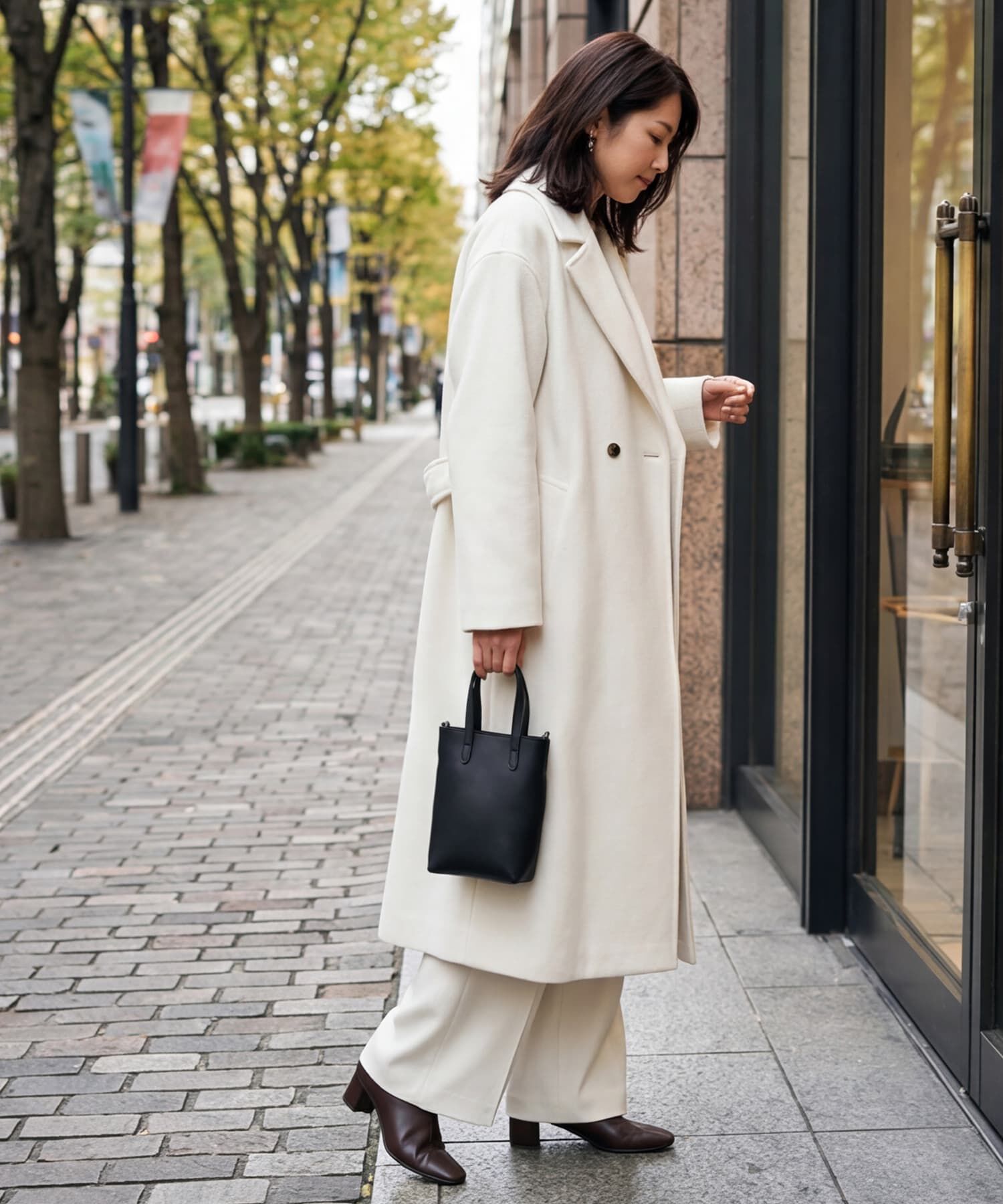 STYLE DELI「【DELI by】リアルレザーミニマルスクエアショルダーバッグ」|ショルダー・メッセンジャー|