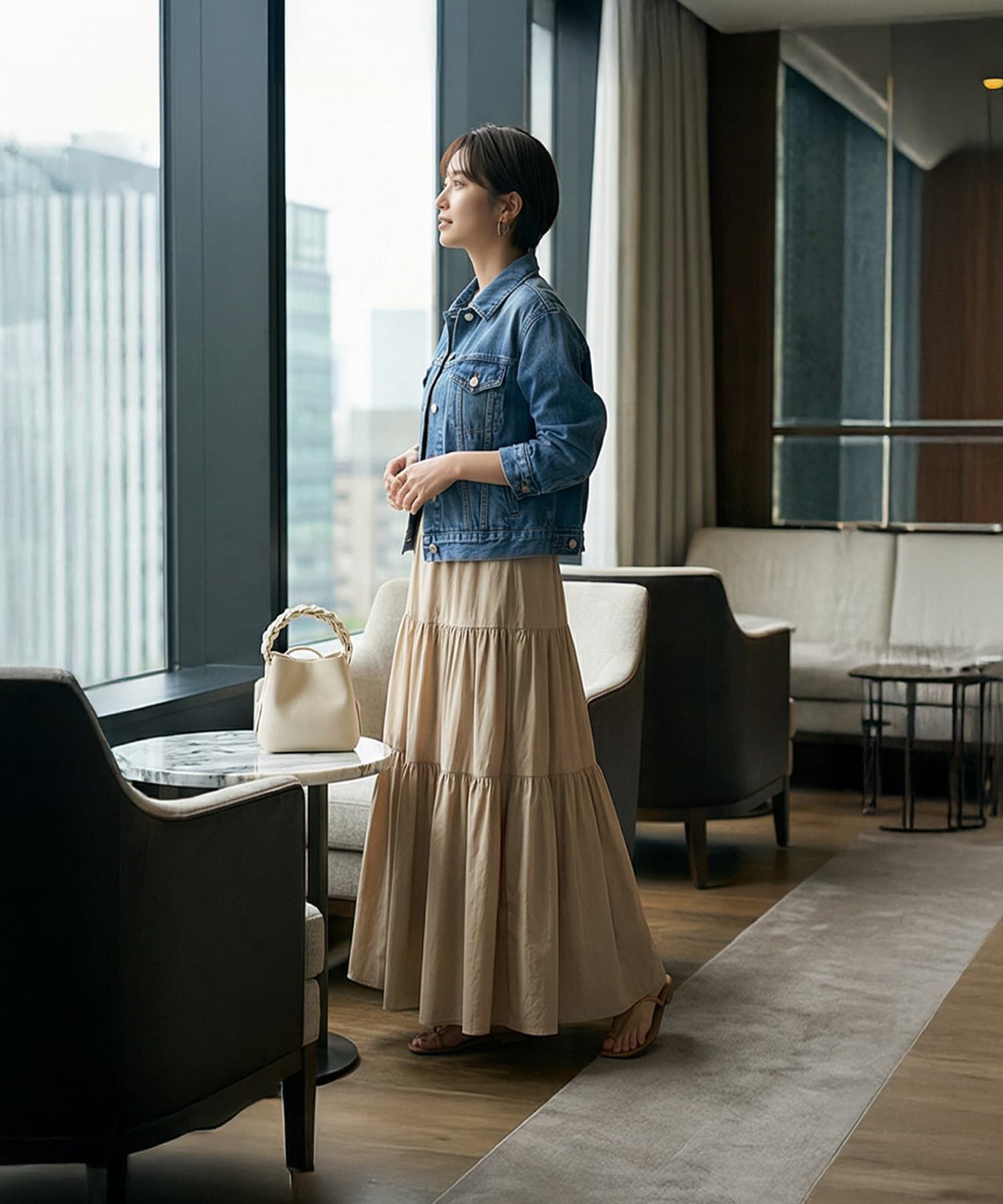 STYLE DELI「【DELI by】グレイスフォルム リアルレザーミニバケットバッグ」|ショルダー・メッセンジャー|