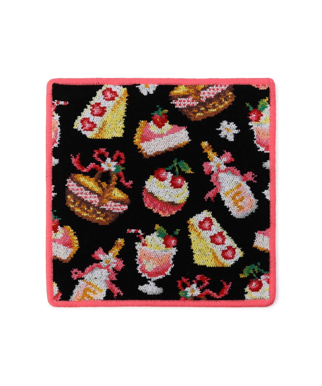 FEILER「ベリーベリーピクニック　ハンカチ」|ハンカチ|ブラック&times;ピンク