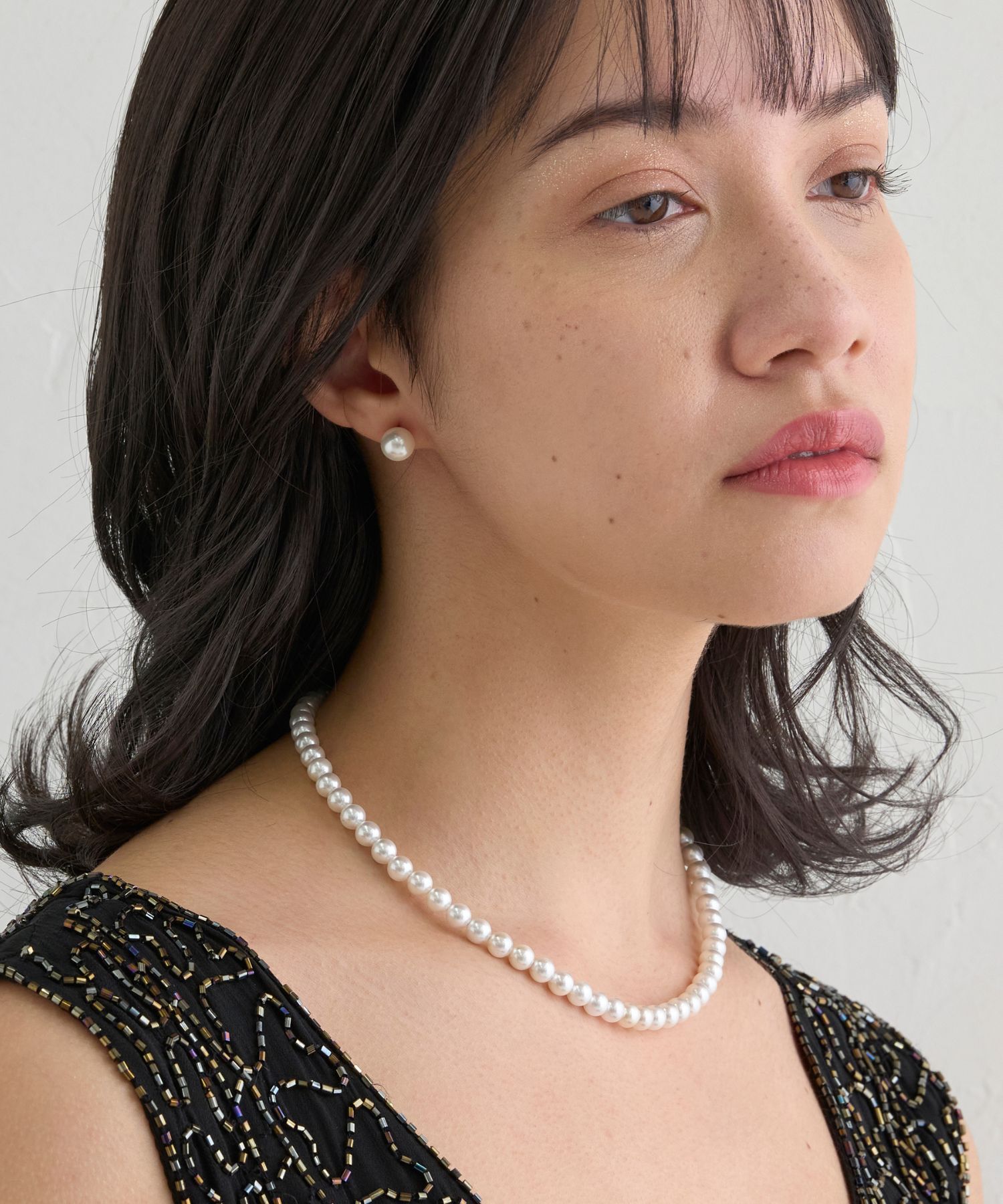 JUPITER「【国産貝パール】フォーマルパールネックレス＆ピアスセット」|ネックレス|