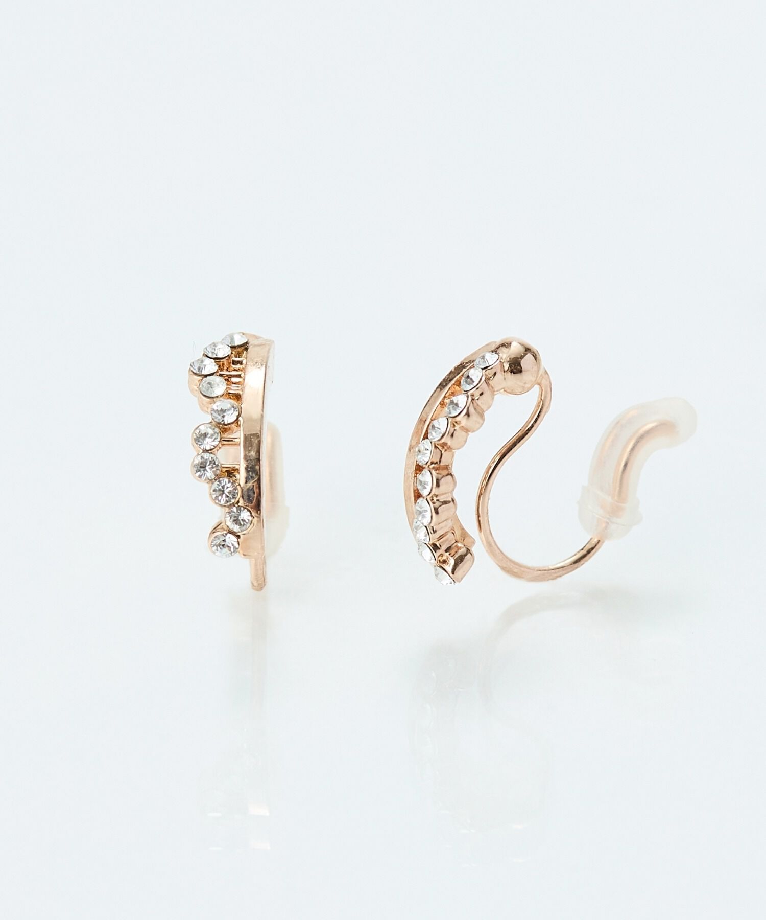 Phoebe「【金属アレルギー対応】【痛くないシリーズ】ミルキーウェイライトフィットイヤリング　ローズゴールド」|イヤリング|